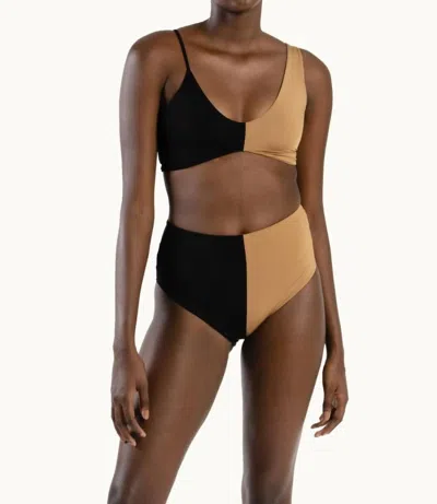 Maygel Coronel Mena Two Piece In Bronze Brown-black In Multi