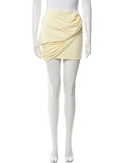 Pre-owned Maygel Coronel Mini Skirt In Yellow