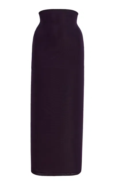 Maygel Coronel Monumenta Knit Maxi Skirt In Purple