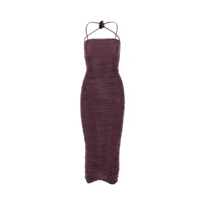 Maygel Coronel 'muralla' Midi Dress In Purple