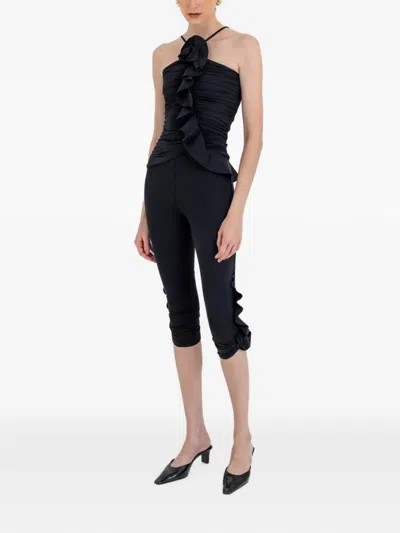 Maygel Coronel Nacari Ruffled Ruched Top In Black