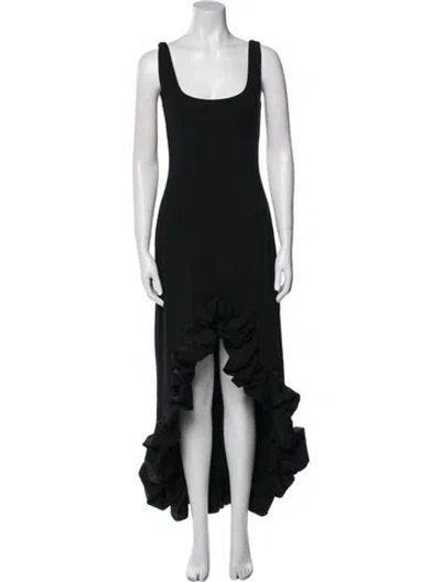 Pre-owned Maygel Coronel Nylon Long Dress In Black