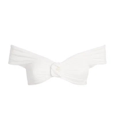Maygel Coronel Off-the-shoulder Sauco Bikini In White