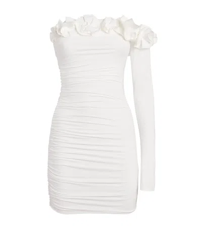 Maygel Coronel Off-the-shoulder Selvaggio Mini Dress In White