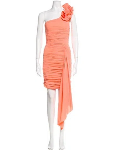 Pre-owned Maygel Coronel One-shoulder Mini Dress In Pink