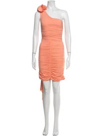 Pre-owned Maygel Coronel One-shoulder Mini Dress In Pink