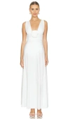Maygel Coronel Floral-applique Orinoco Maxi Dress In 米白