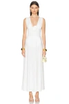 Maygel Coronel Floral-applique Orinoco Maxi Dress In Off White