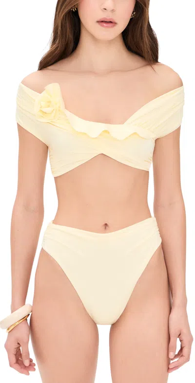 Maygel Coronel Rosy Two-piece Swimsuit Vanilla In White