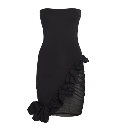 Maygel Coronel Ruffle-trim Chari Mini Dress In Black