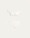 Maygel Coronel Sauco Off-shoulder Two-piece Swimsuit In Off White