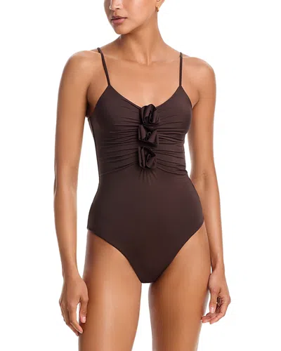 Maygel Coronel Somnia One Piece Swimsuit In Brown