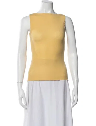 Pre-owned Maygel Coronel Square Neckline Sleeveless Top In Blue