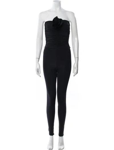 Pre-owned Maygel Coronel Strapless Jumpsuit In Blue