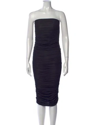 Pre-owned Maygel Coronel Strapless Mini Dress In Blue