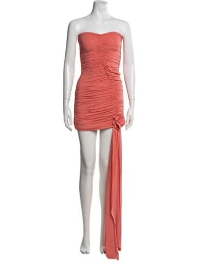 Pre-owned Maygel Coronel Strapless Mini Dress In Pink
