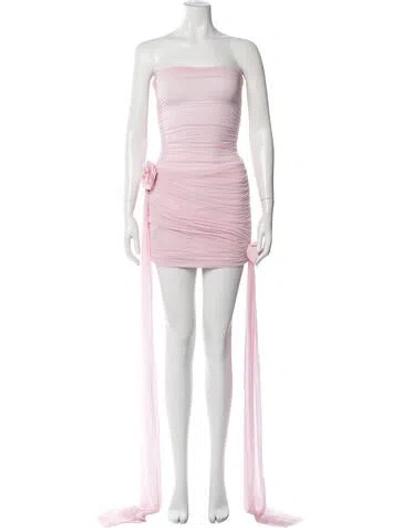 Pre-owned Maygel Coronel Strapless Mini Dress In Pink