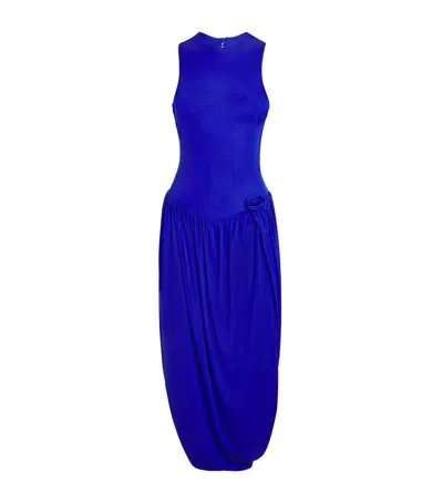 Maygel Coronel Stretch-jersey Marsalina Midi Dress In Blue