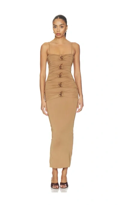 Maygel Coronel Susurro Dress In Brown