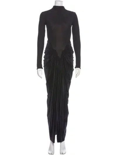Pre-owned Maygel Coronel Turtleneck Long Dress In Multi