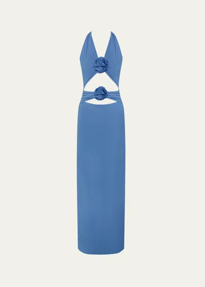 Maygel Coronel Vaupes Cutout Maxi Dress In Coast Blue