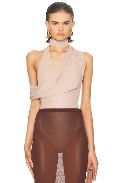 Maygel Coronel Verve One Piece Bodysuit In Brown