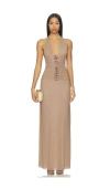 Maygel Coronel Villadiego Dress In Brown