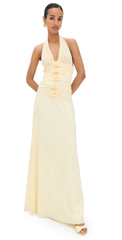 Maygel Coronel Villadiego Dress Vanilla In Yellow