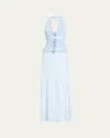 Maygel Coronel Villadiego Halter Maxi Dress In Arctic