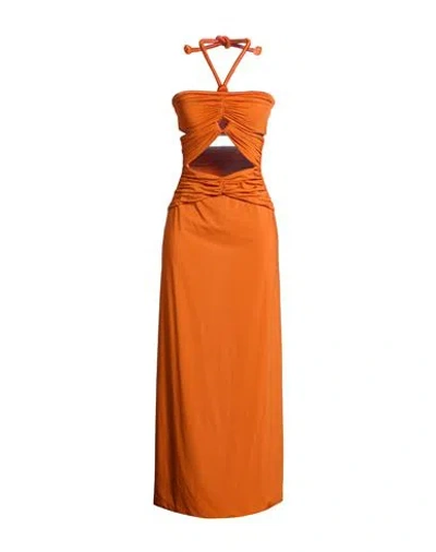 Maygel Coronel Woman Maxi Dress Orange Size Onesize Polyamide, Elastane