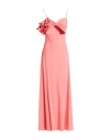 Maygel Coronel Woman Maxi Dress Salmon Pink Size Onesize Polyamide, Elastane In Pink