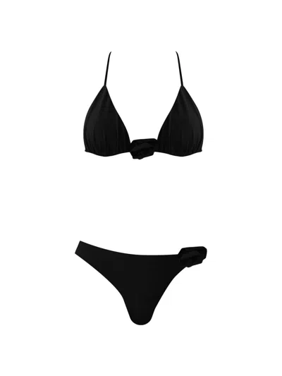 Maygel Coronel Women's Chipi Halterneck Open Back Bikini In Black