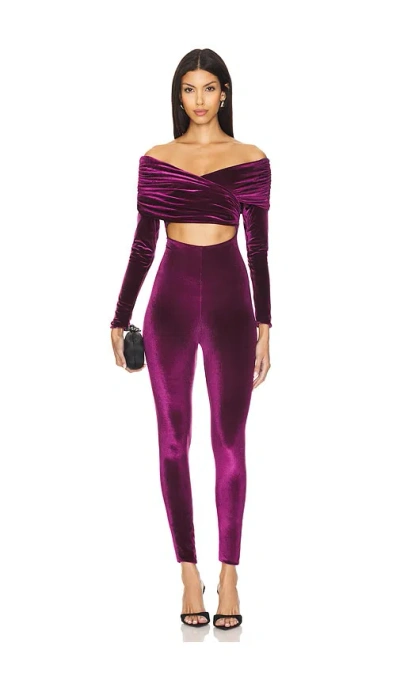 Maygel Coronel X Revolve Bagolo Catsuit In 绛紫色