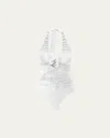 Maygel Coronel Yojaira Ruched Halter One-piece Swimsuit In White