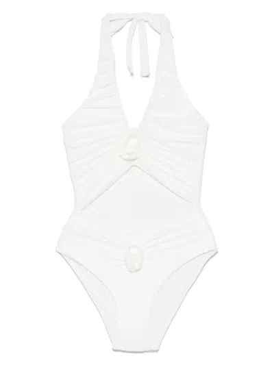 Maygel Coronel Zaguan Swimsuit In White