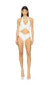 Maygel Coronel Zaguan Swimsuit In Off White