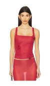 Maygel Coronel Zinnia Top In 深红色