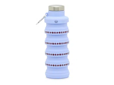 Mayim Collapsible 17oz. Multiflower Print Water Bottle In Blue