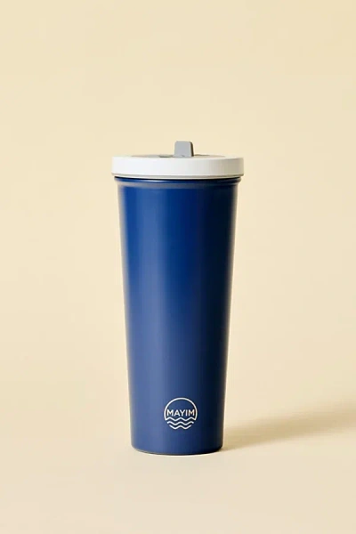 Mayim Color Block Flip Straw Tumbler In Navy Mix At Urban Outfitters
