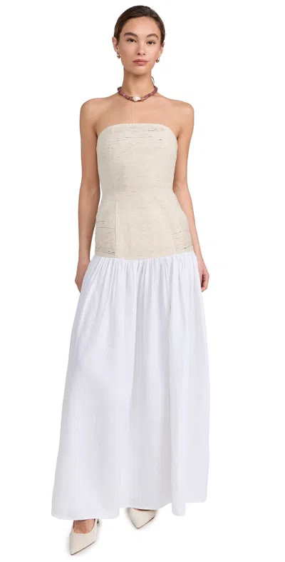 Maylé Vásquez Endemica Dress Natural White Combo In Natural  White Combo