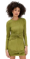 Maylé Vásquez Mariel Plisse Dress Forest Green In Forest Green