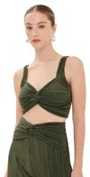 Maylé Vásquez Mirabal Top Grass Green In Grass Green