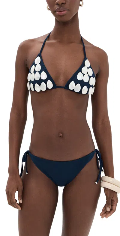 Maylé Vásquez Perla Two Piece Bathing Suit Midnight Blue In Multi