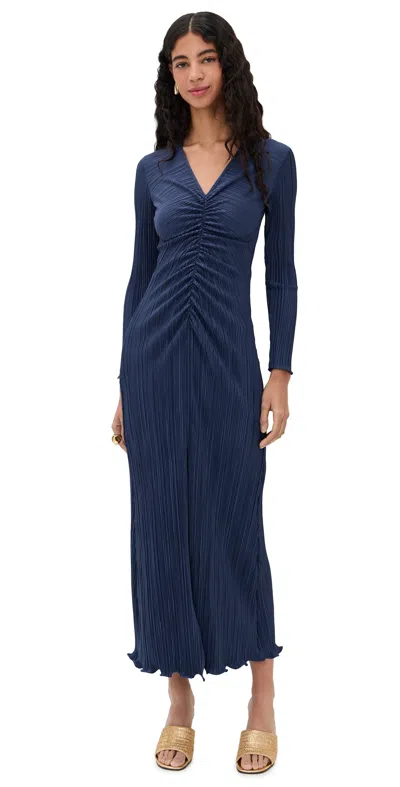 Maylé Vásquez Rizo Midi Dress Midnight Blue