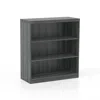 Mayline 3 Shelf Bookcase (1 Fixed Shelf), Gray Steel