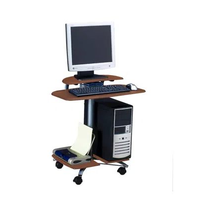 Mayline Fpd Computer Table, Medium Cherry In Brown