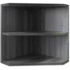 Mayline Medina Corner Support For Hutches - 15" X 15"20" - 2 Shelve(s) - Finish: Gray Steel Laminate - Abras