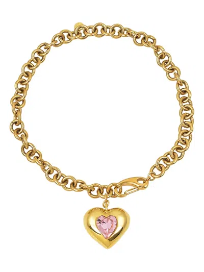 Mayol Elvira Heart-shaped Charm Chain Necklace In Neutral