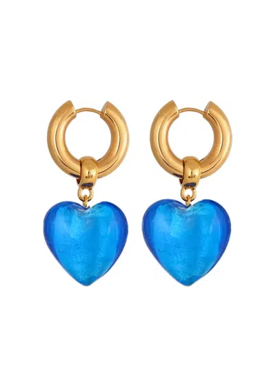 Mayol Heart Of Glass Earrings In Gold