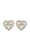 Mayol Taylor Crystal-embellished Heart Earrings In Metallic